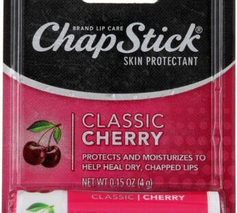 ChapStick Classic (1 Box of 12 Sticks, 12 Total Sticks, Cherry Flavor) Skin Protectant Flavored Lip Balm Tube, 0.15 Ounce Each, 12 Count (Pack of 1)