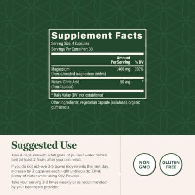 Global Healing Center Oxy-Powder Oxygen Based Safe and Natural Colon Cleanser and Relief from Occasional Constipation (120 Capsules)(Packaging may vary) - Image 3