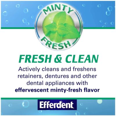 Efferdent Plus Mint Anti-Bacterial Denture Cleanser | 90 Tablets - Image 2