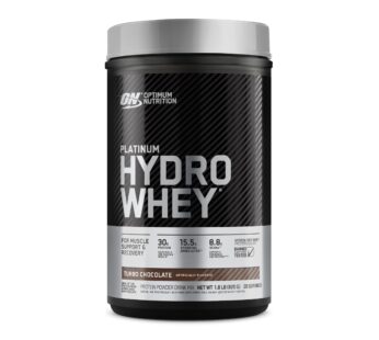 Optimum Nutrition Platinum Hydrowhey Protein Powder, 100% Hydrolyzed Whey Protein Isolate Powder, Flavor: Turbo Chocolate, 20 Servings, 1.8 Pounds (Packaging May Vary)