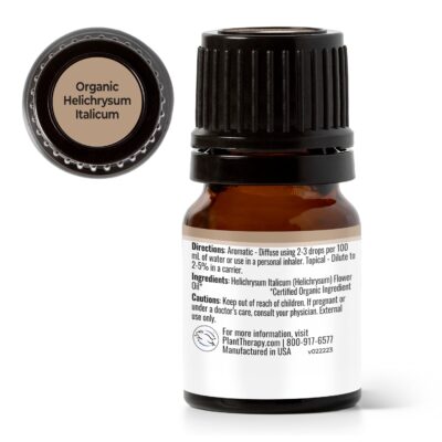 Plant Therapy Organic Helichrysum Italicum Essential Oil for skin 100% Pure, USDA Certified Organic, Undiluted, Natural Aromatherapy for Diffusion, Therapeutic Grade 2.5 mL (1/12 oz) - Image 7