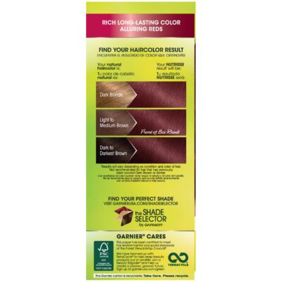 Garnier Nutrisse Nourishing Hair Color Creme, 56 Medium Reddish Brown (Sangria) (Packaging May Vary) - Image 3