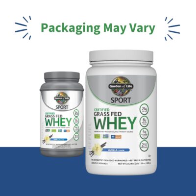 Garden of Life SPORT Whey Protein Powder Vanilla., Premium Grass Fed Whey Protein Isolate plus Probiotics for Immune System Health, 24g Protein, Non GMO, Gluten Free., Cold Processed - 20 Servings - Image 2