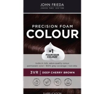 John Frieda Deep Cherry Brown 3VR Permanent Foam Hair Color, 1 Application