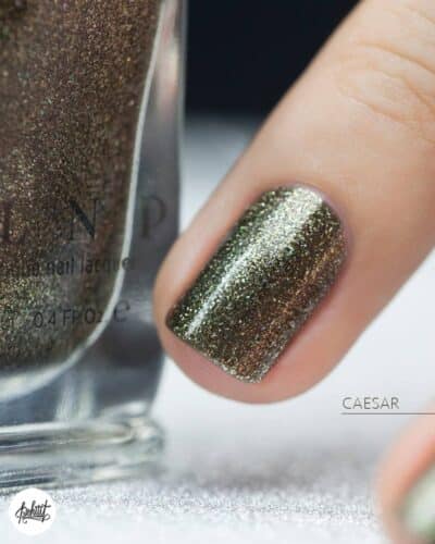 ILNP Caesar - Deep Olive Holographic Metallic Nail Polish - Image 7