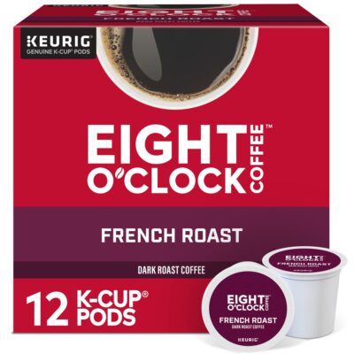 Eight O'Clock Coffee French Roast, Single-Serve Coffee K-Cup Pods, Dark Roast, 72 Count