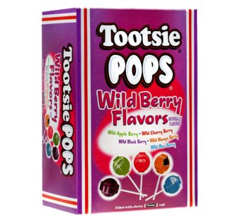 Tootsie Pops Limited Edition Assorted Wild Berry Flavors with Chocolatey Center – Over 3 Pounds Individually Wrapped Fruity Chocolate Lollipops – Peanut Free, Gluten Free, 100 Count