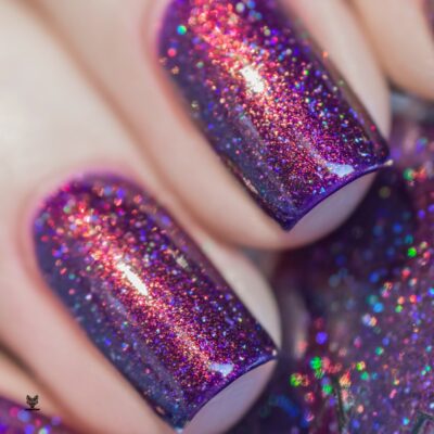 ILNP Ava - Vivid Violet Holographic Nail Polish - Image 8