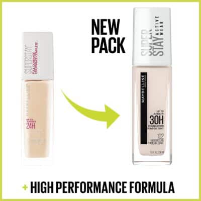 Maybelline Super Stay Full Coverage Liquid Foundation Active Wear Makeup, Up to 30Hr Wear, Transfer, Sweat & Water Resistant, Matte Finish, Classic Ivory, 1 Count - Image 6