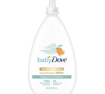 Baby Dove Face and Body Lotion for Sensitive Skin Moisture Fragrance-Free Baby Lotion 20 oz