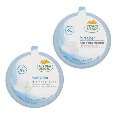 Citrus Magic Solid Air Freshener Pure Linen, Pack of 2, 8-Ounces Each