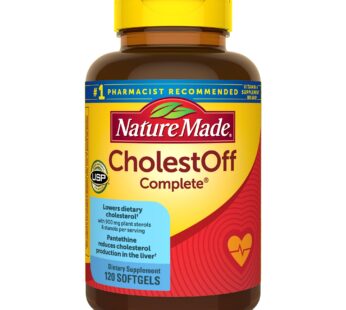 Nature Made CholestOff Complete, Dietary Supplement for Heart Health Support, 120 Softgels, 20 Day Supply