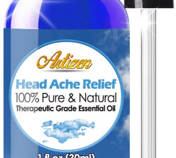 Artizen Head Relief Blend Essential Oil (100% Pure & Natural – Undiluted) Therapeutic Grade – Huge 1oz Bottle – Perfect for Aromatherapy, Relaxation, Skin Therapy & More!