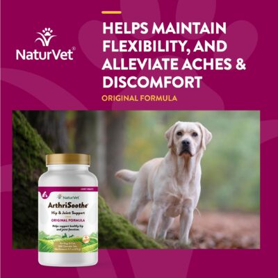 NaturVet ArthriSoothe Hip & Joint Formula Pet Supplement for Dogs & Cats ? Includes Glucosamine, MSM, Chondroitin, Boswellia, Green Lipped Mussel ? Supports HIPS, Joints ? 500 Ct. - Image 4