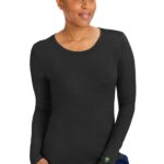 Healing Hands Women's Underscrub Soft Knit Melissa Longsleeve Scrub Tee with Breathable & Easy Care Fabric 5047, XS, Black - Image 7