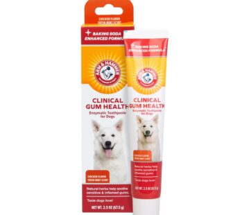 Arm & Hammer for Pets Clinical Care Enzymatic Toothpaste for Dogs | Soothes Inflamed Gums | Dog Toothpaste Enzymatic, Chicken Flavor, 2.5 Oz | Arm and Hammer Toothpaste for Dogs, Dog Dental Care