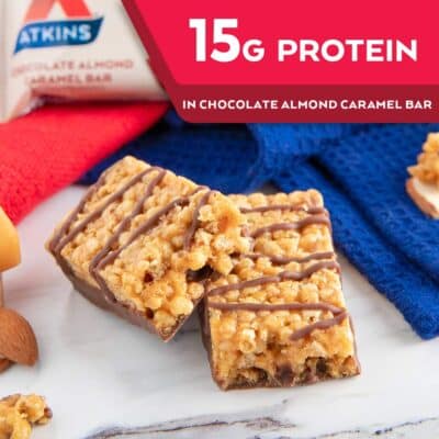 Atkins Chocolate Almond Caramel Bar, Keto-Friendly, Gluten Free with Real Almond Butter, 5 Count (Pack of 1) - Image 3