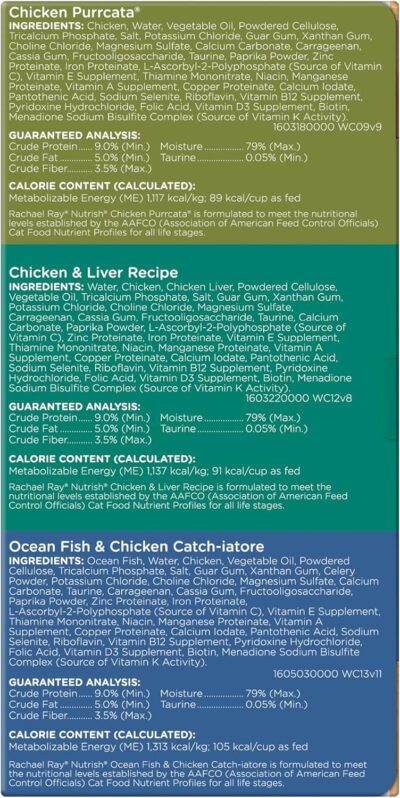 Rachael Ray Nutrish Natural Wet Cat Food with Added Vitamins, Minerals & Taurine, Chicken Lovers Variety Pack, 2.8 Ounce Cup (Pack of 12), Grain Free - Image 6