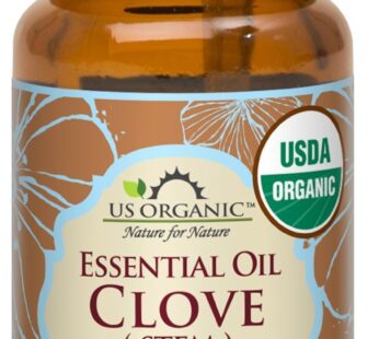 US Organic 100% Pure Clove Stem Essential Oil – USDA Certified Organic, Steam Distilled (10 ml)