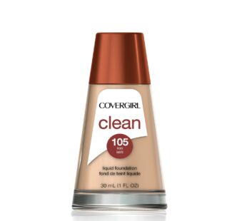 COVERGIRL Clean Makeup Foundation Ivory 105, 1 oz (Pack of 2)