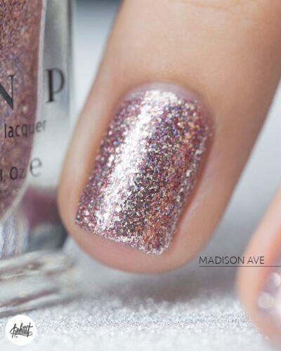 ILNP Madison Ave - Antique Pink Holographic Metallic Nail Polish - Image 4