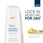 Dove Damage Therapy Conditioner Coconut & Hydration for Dry Hair Conditioner with Coconut Oil, Jojoba Oil & Sweet Almond Oil 12 fl oz - Image 3