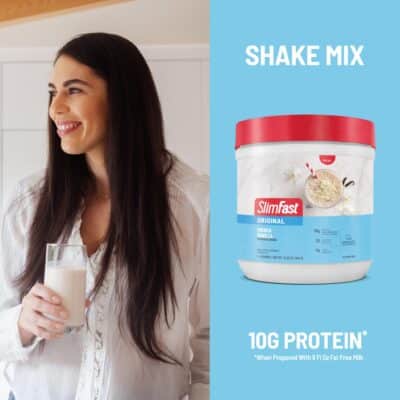 SlimFast Original Meal Replacement Powder, French Vanilla, Shake Mix, 10g of Protein, 14 Servings (Pack of 3) (Packaging May Vary) - Image 4