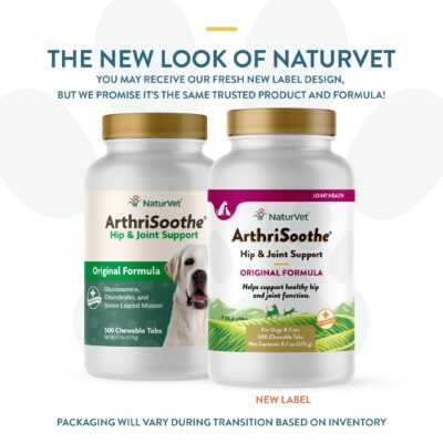 NaturVet ArthriSoothe Hip & Joint Formula Pet Supplement for Dogs & Cats ? Includes Glucosamine, MSM, Chondroitin, Boswellia, Green Lipped Mussel ? Supports HIPS, Joints ? 500 Ct. - Image 2