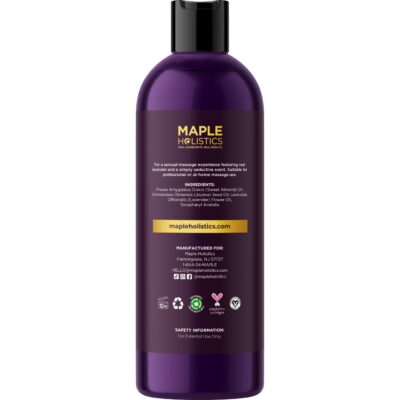 Aromatherapy Sensual Massage Oil for Couples - Relaxing Full Body Massage Oil for Date Night with Sweet Almond Oil - Vegan Lavender Massage Oil for Massage Therapy Smooth Gliding Formula 8 Fl Oz - Image 6