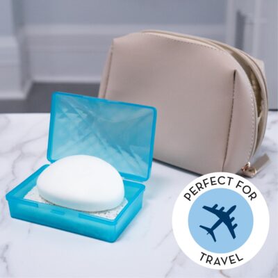 S&T INC. Soap Holder for Kitchen and Bathroom Soap Dish, Soap Saver for Hand Soap and Bar Soap, 4 Pack, 2.9 Inches by 4.4 Inches, White - Image 4