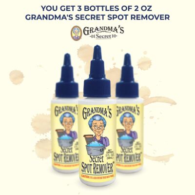 Grandma's Secret Spot Remover - Chlorine, Bleach, and Toxin-Free Stain Remover - Stain Remover for Clothes - Fabric Stain Remover Removes Oil, Paint, Blood and Pet Stains -3 Pack of 2 Ounce - Image 8