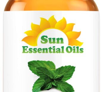 Sun Essential Oils 2oz – Peppermint Essential Oil Drops for Aromatherapy, DIY Candles, Soap & More – 2 Fluid Ounces – Mint Essential Oil – Peppermint Oil – Aromatherapy Oils – Peppermint Oil 2Oz