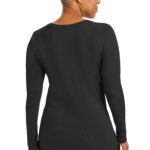 Healing Hands Women's Underscrub Soft Knit Melissa Longsleeve Scrub Tee with Breathable & Easy Care Fabric 5047, XS, Black - Image 2