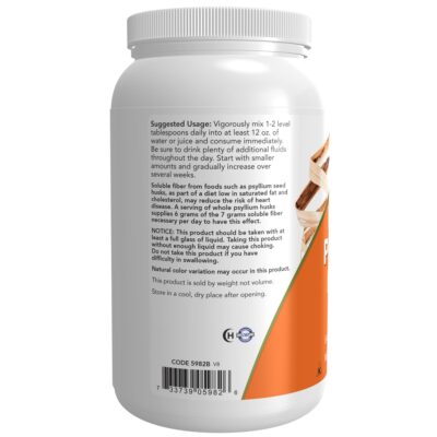 NOW Supplements, Whole Psyllium Husks, Non-GMO Project Verified, Soluble Fiber, 24-Ounce - Image 3