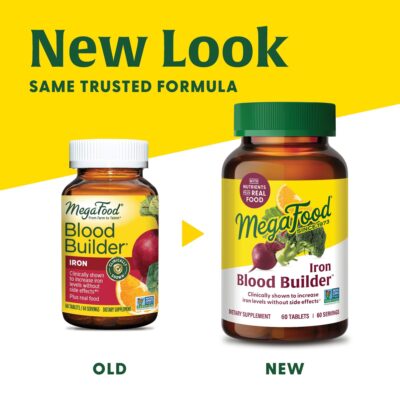 MegaFood Blood Builder - Iron Supplement Clinically Shown to Increase Iron Levels Without Side Effects - Iron Supplement for Women with Vitamin C, Vitamin B12 and Folic Acid - Vegan - 30 Tabs - Image 2