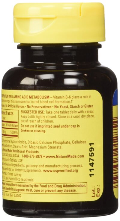 Nature Made Vitamin B-6 100 Mg, Tablets, 100-Count (Pack of 2) - Image 3
