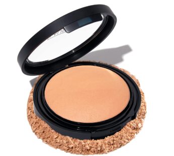 LAURA GELLER NEW YORK Baked Double Take Powder Foundation – Golden Medium – Buildable Medium to Full Coverage – Matte Finish