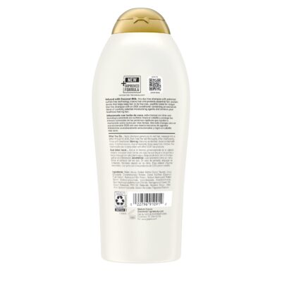 OGX Nourishing + Coconut Milk Shampoo, Hydrating & Restoring Shampoo Moisturizes for Soft Hair After the First Use, Paraben-Free, Sulfate-Free Surfactants, 25.4 fl. oz - Image 9