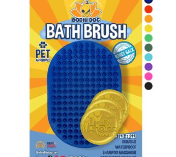 Bodhi Dog Shampoo Brush | Pet Shower & Bath Supplies for Cats & Dogs | Dog Bath Brush for Dog Grooming | Long & Short Hair Dog Scrubber for Bath | Professional Quality Dog Wash Brush (One Pack, Blue)