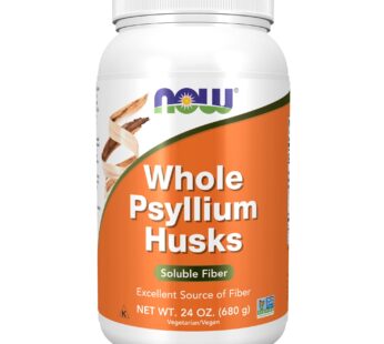 NOW Supplements, Whole Psyllium Husks, Non-GMO Project Verified, Soluble Fiber, 24-Ounce