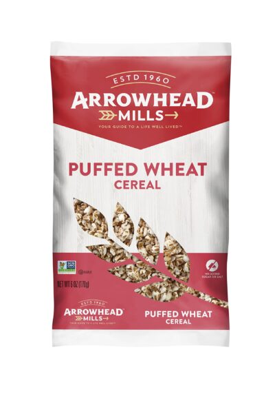 Arrowhead Mills Cereal, Puffed Wheat, 6 oz. Bag (Pack of 12)