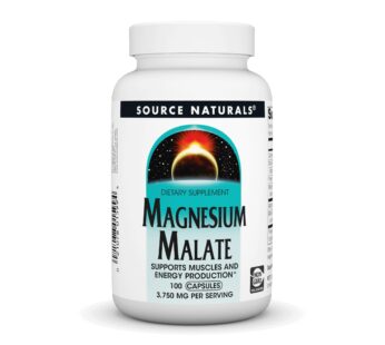 Source Naturals Magnesium Malate 3750 mg Per Serving Essential Magnesium Malic Acid Supplement – 100 Capsules