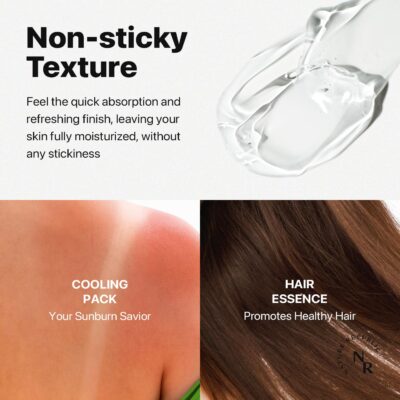 Nature Republic 3 PCS MILD & MOISTURE ALOE VERA WATERY GEL 10.56 fl. oz. Soothing Quick Hydration - Image 6