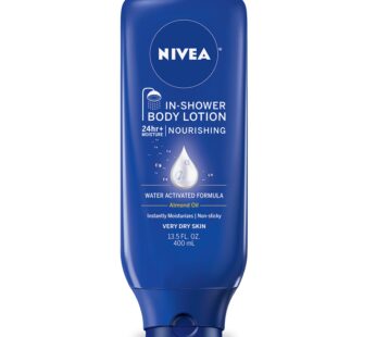 NIVEA Nourishing In Shower Lotion, Body Lotion for Dry Skin, 13.5 Fl Oz Bottle