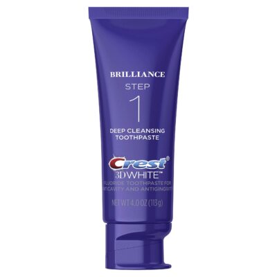 Crest 3D White Brilliance 2 Step Kit, Deep Clean Toothpaste (4oz) + Teeth Whitening Gel (2.3oz) - Image 2