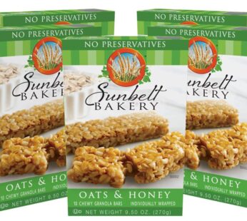 Sunbelt Bakery Oats & Honey Chewy Granola Bars, 50-1.0 OZ Bars (5 Boxes)