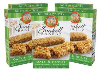 Sunbelt Bakery Oats & Honey Chewy Granola Bars, 50-1.0 OZ Bars (5 Boxes)