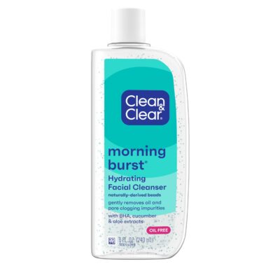 Clean & Clear Morning Burst Oil-Free Hydrating Facial Cleanser with BHA, Cucumber & Aloe Extracts, Face Wash Gently Removes Oil & Pore Clogging Impurities, 8 fl. oz - Image 8