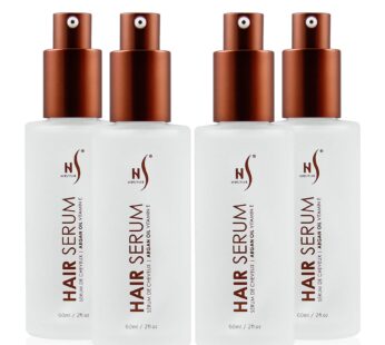 HerStyler Serum, 4 Pack – Hair Styling Agent with Argan Oil for Dry, Damaged Hair – Frizz Control Serum for Straightening, Shine, Trendy Tresses