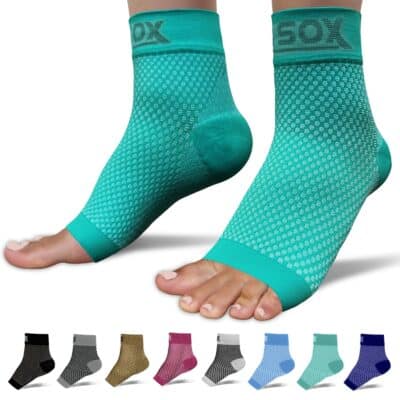 SB SOX Plantar Fasciitis Compression Socks for Women & Men - Best Arch Support for All Day Wear - Relief for Heel Pain and Night Splint Comfort (Green, Medium)